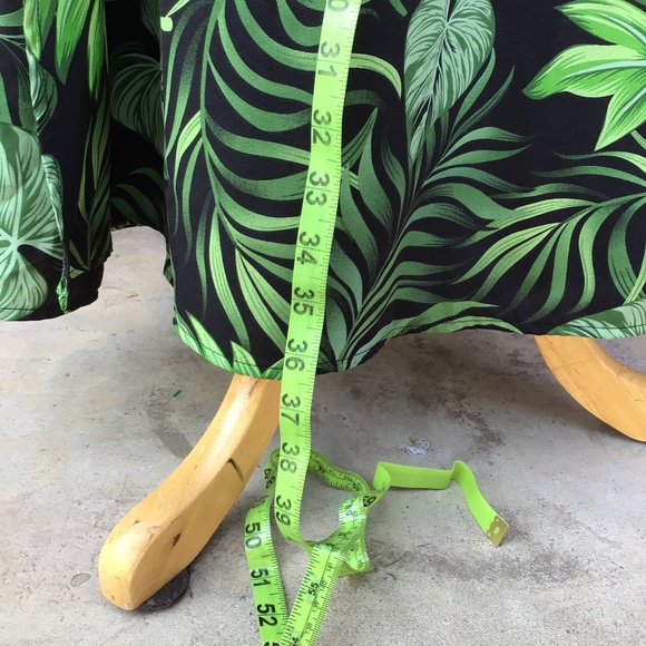 Tropical Leaf Maxi Skirt with Slit - Picture 4 of 7